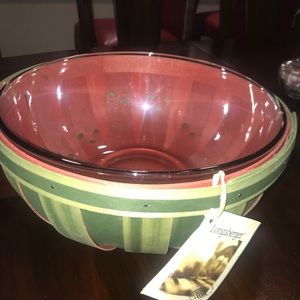2013 LONGABERGER LARGE WATERMELON BOWL